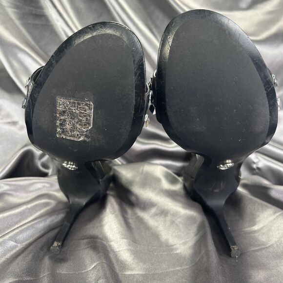 Michael Kors Studded High Heels Women's size 5.5 Stiletto Black Silver‎ Worn 2x - Picture 11 of 16